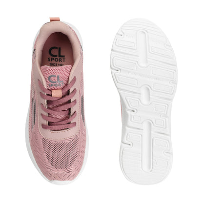 Women Mesh Flyknit Technology Lace-Up Sports Shoes