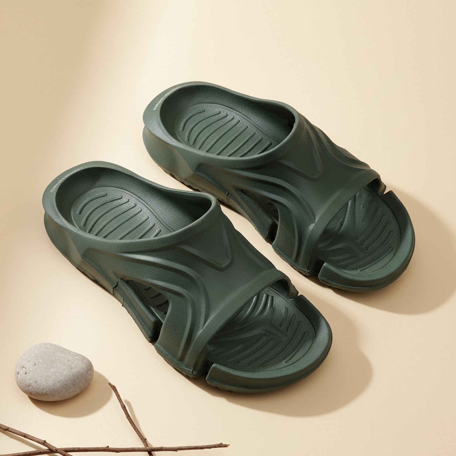 Men Sculpted Contoured Comfort Slides
