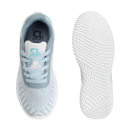 Women Mesh Flyknit Technology Lace-Up Sports Shoes