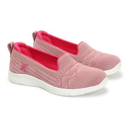 Women Textured Round Toe Flyknit Mesh Slip-On Sneakers