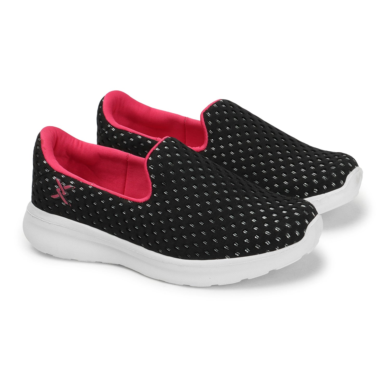 Women Textured Round Toe Flyknit Mesh Slip-On Sneakers