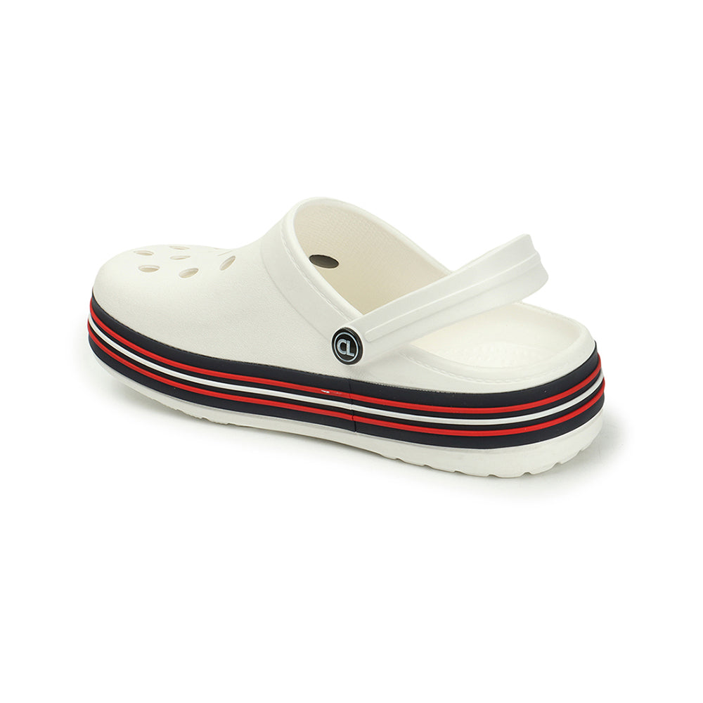 Men Sporty Striped Slip On Clogs