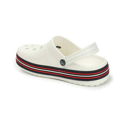 Men Sporty Striped Slip On Clogs