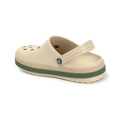 Men Perforated Two Tone Slip On Clogs