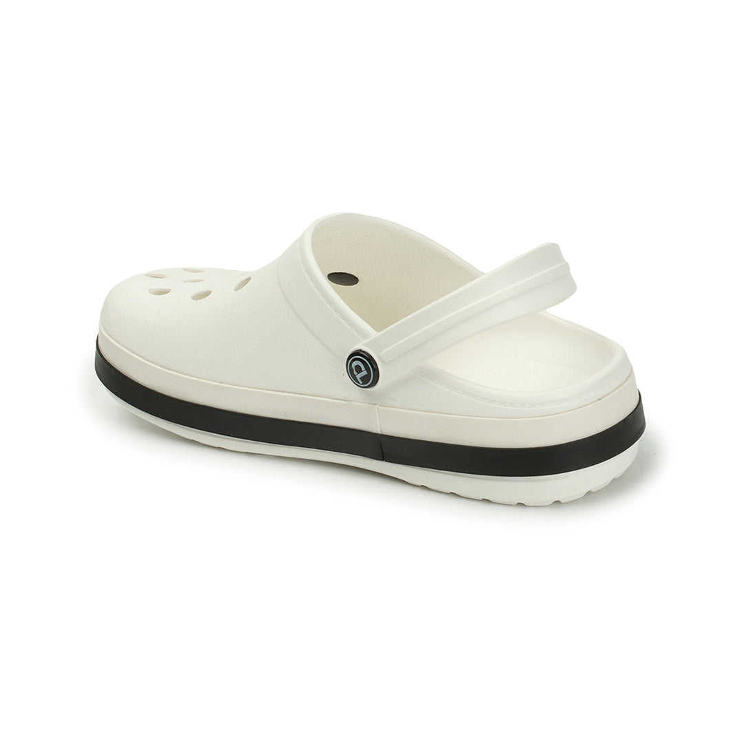 Men Perforated Two Tone Slip On Clogs