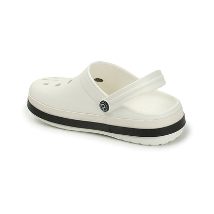 Men Perforated Two Tone Slip On Clogs