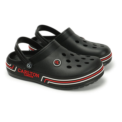 Men Sporty Striped Slip On Clogs