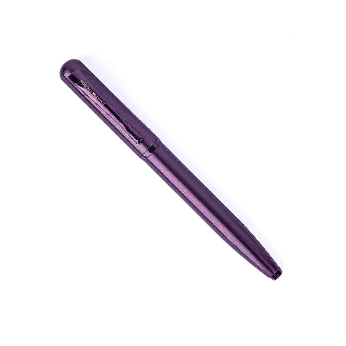 Carlton London Glossy Purple Ballpoint Pen Premium Cap Pen with Smooth Ink Flow Stylish Office