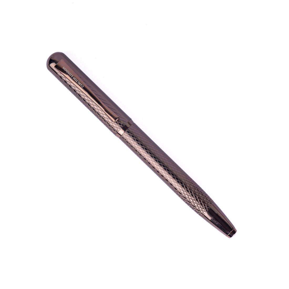 Carlton London Rose Gold Metallic Ball Pen Elegant Executive Writing Pen with Clip Smooth Ink