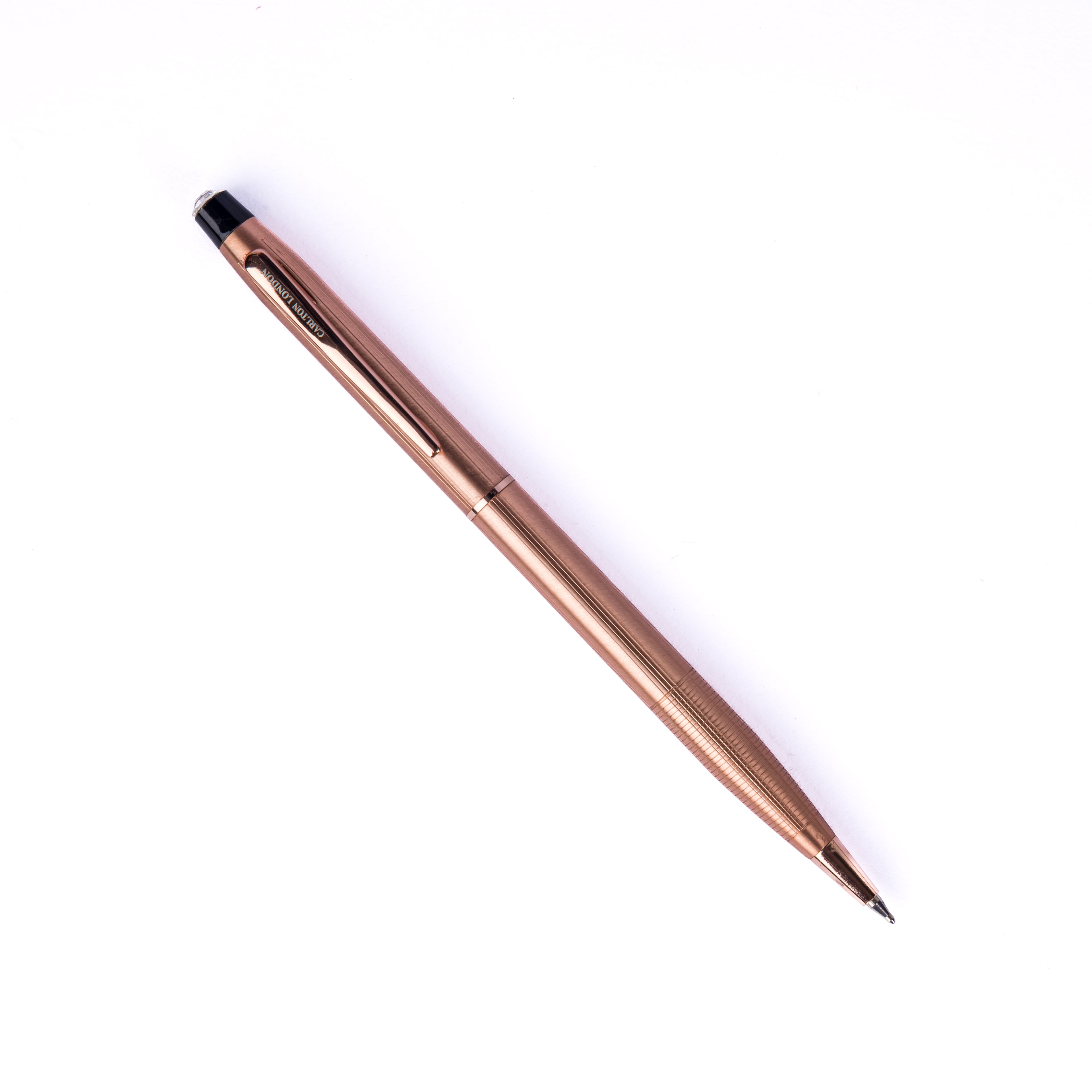 Carlton London Antique Bronze Ball Pen  Brushed Metallic Executive Writing Pen with Fine Tip &amp; Clip