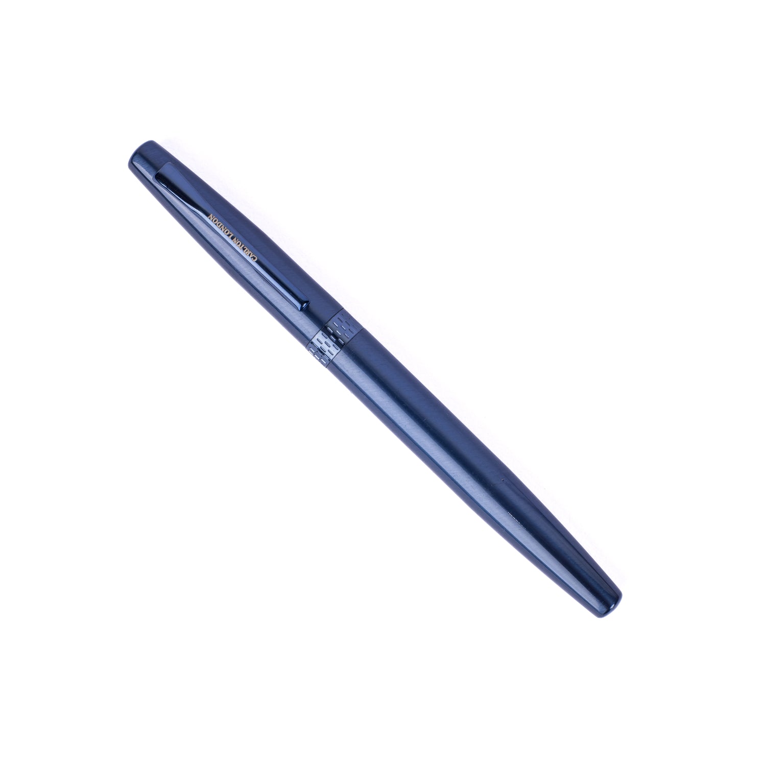 Carlton London Blue Metallic Ball Pen  Executive Writing Pen with Fine Tip &amp; Clip  Smooth Ink Flow
