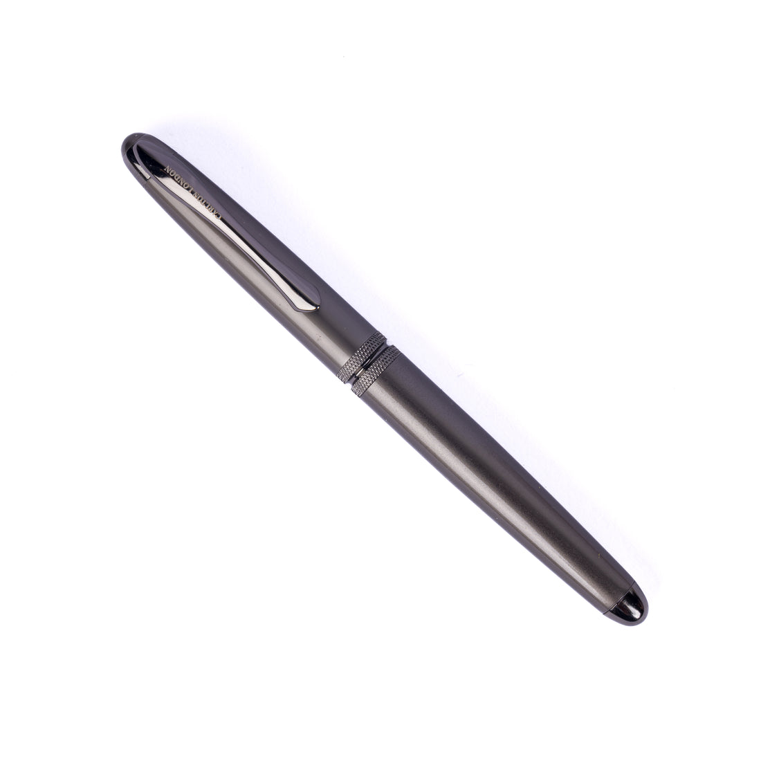 Carlton London Transparent Grey & Black Ball Pen Minimalist Executive Pen with Smooth Ink & Clip