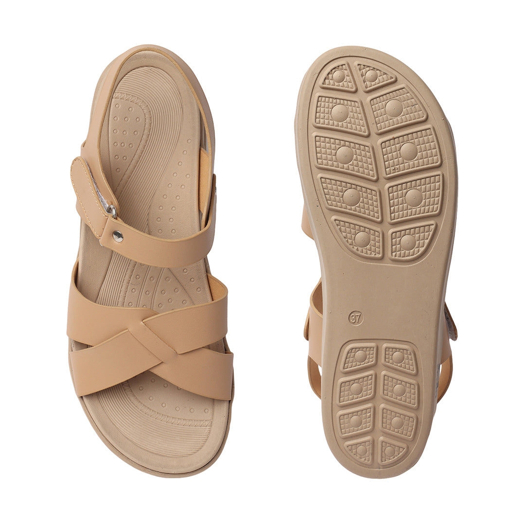 Women Comfortable Flatform Ankle Strap Sandals