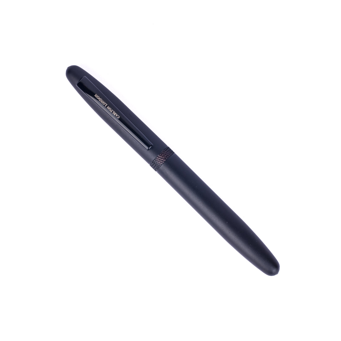 Carlton London Black Matte Ball Pen Minimalist Executive Writing Pen with Smooth Ink & Clip Fine