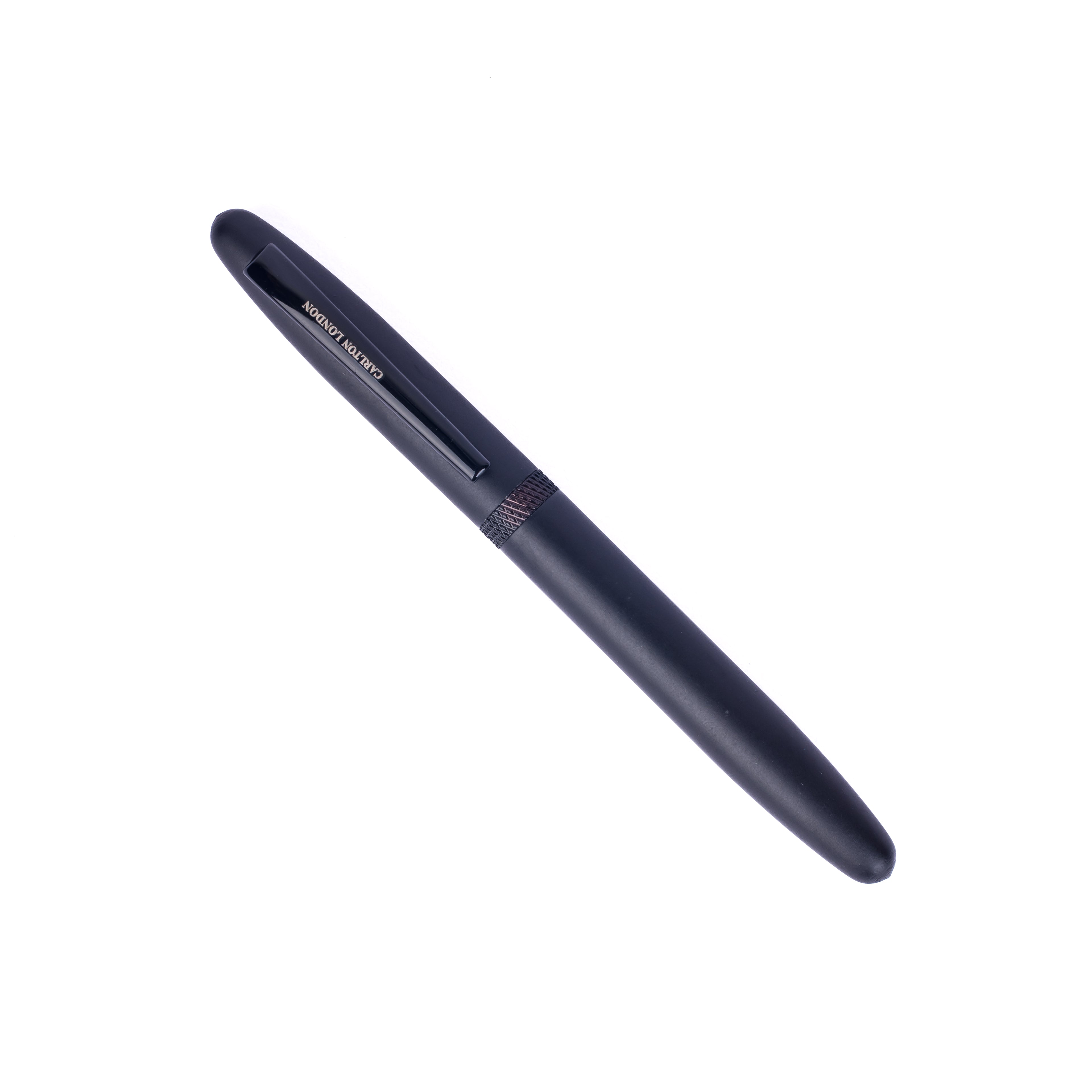 Carlton London Black Matte Ball Pen  Minimalist Executive Writing Pen with Smooth Ink &amp; Clip  Fine
