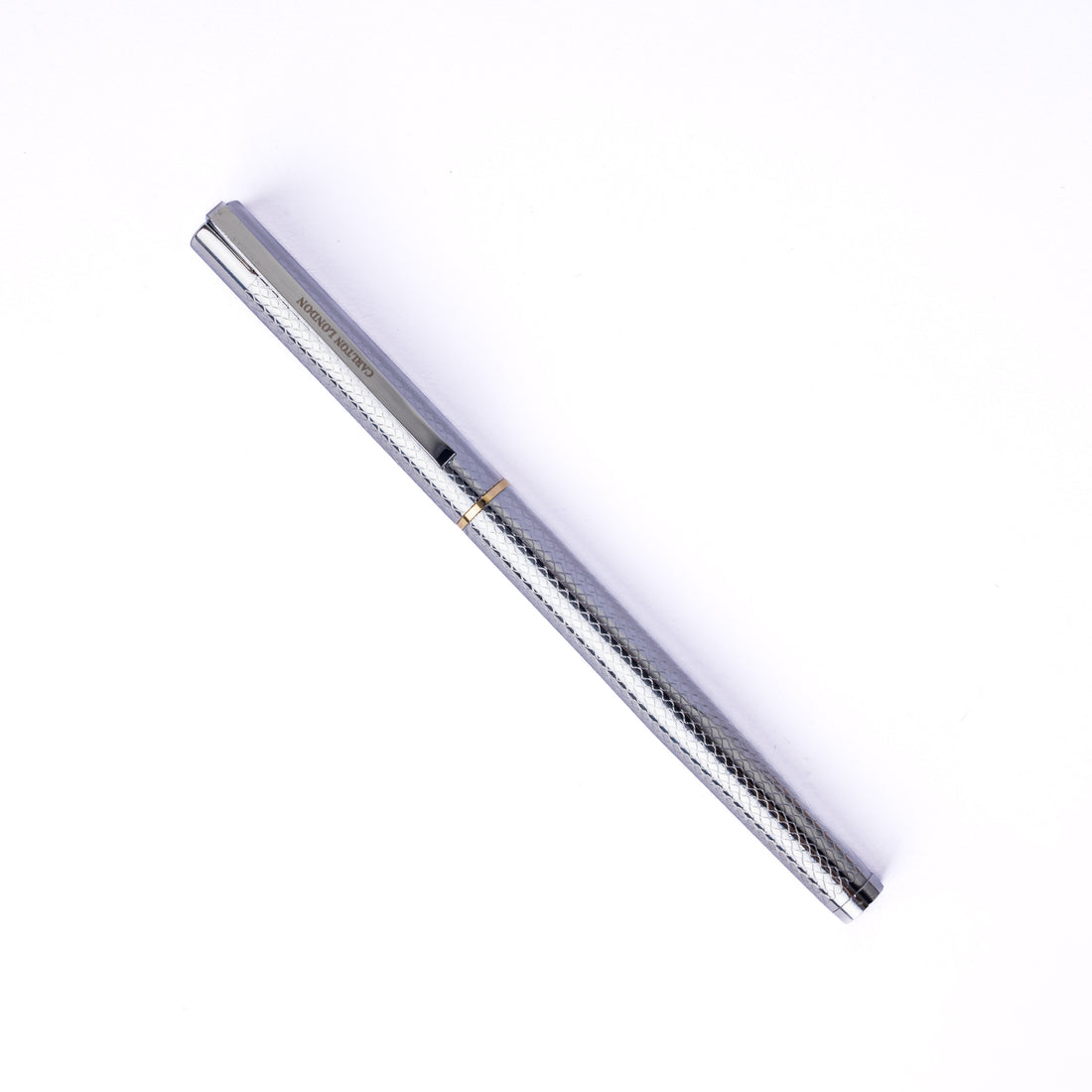 Carlton London Silver Metallic Ball Pen Sleek Executive Writing Pen with Fine Tip & Clip Smooth