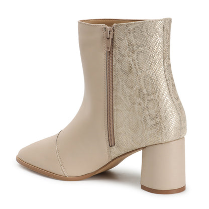 Women Round Toe Mid-Top Solid Chelsea Boots