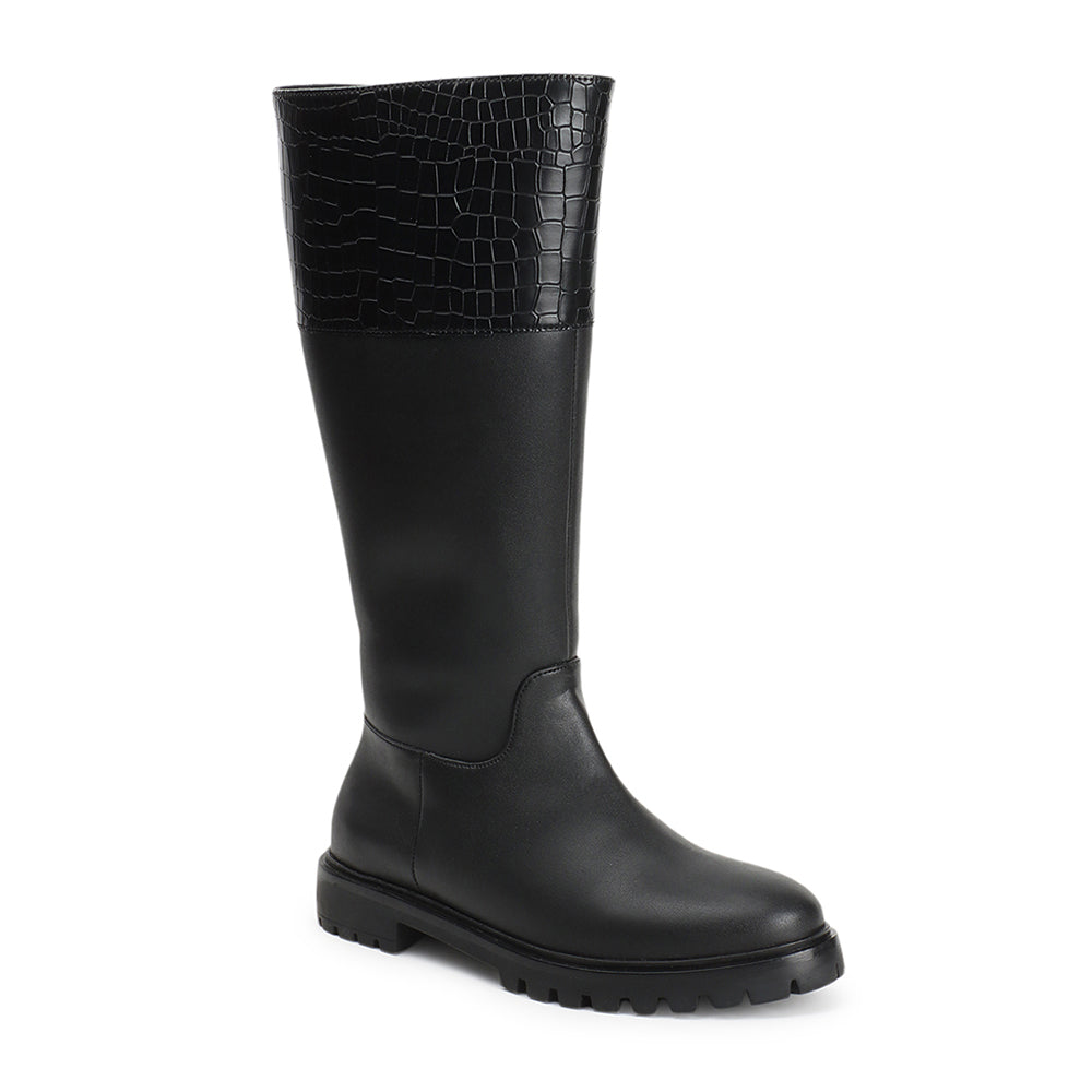 Women Block-Heeled Winter Long  Boots