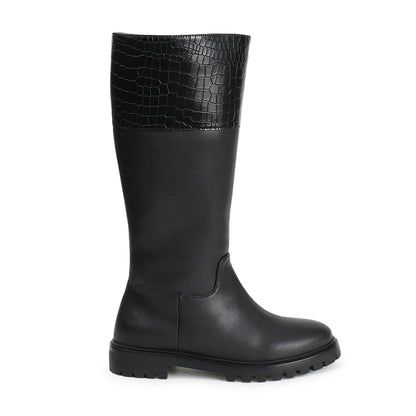 Women Block-Heeled Winter Long  Boots