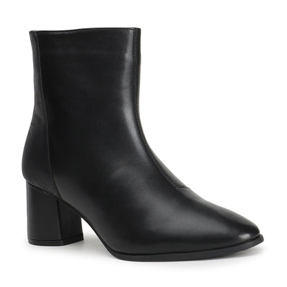 Women Round Toe Mid-Top Solid Chelsea Boots