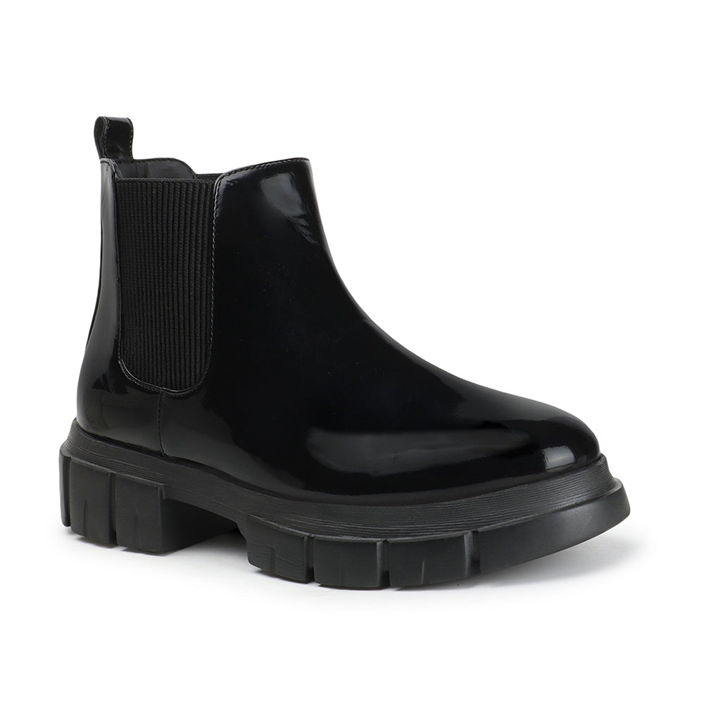 Women Block-Heeled Chelsea Slip-on Boots