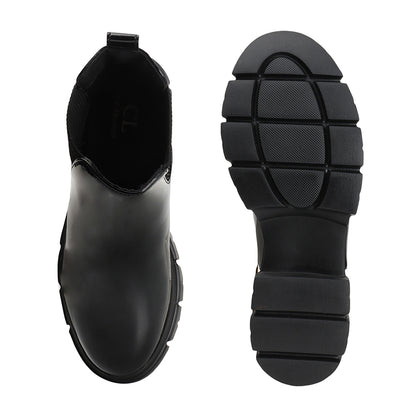 Women Block-Heeled Chelsea Slip-on Boots