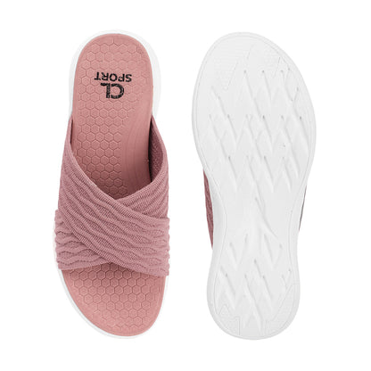 Women Criss Cross Klynit Comfort Slides