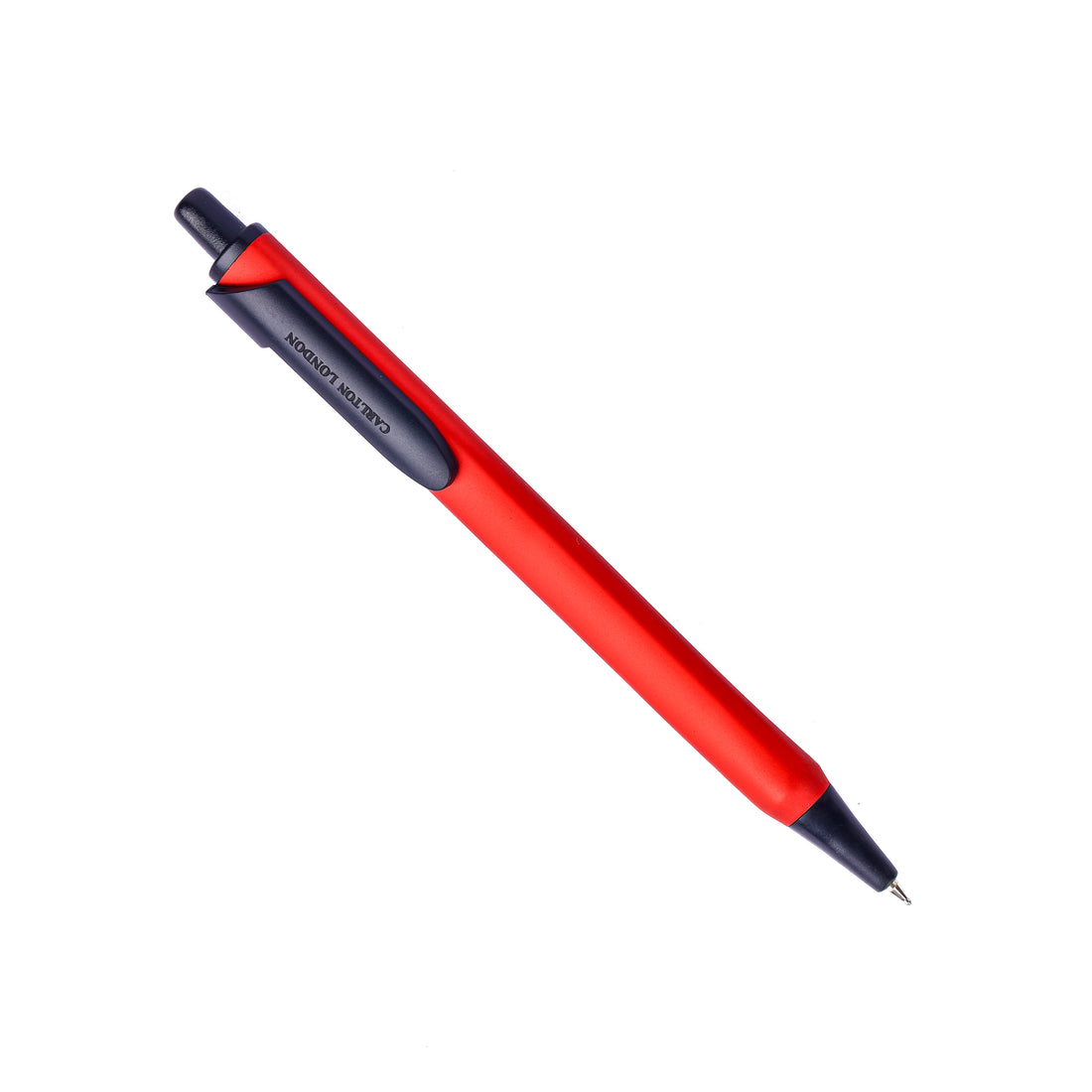 Carlton London Red & Black Ball Pen Contemporary Writing Pen with Grip & Clip Smooth Ink Flow