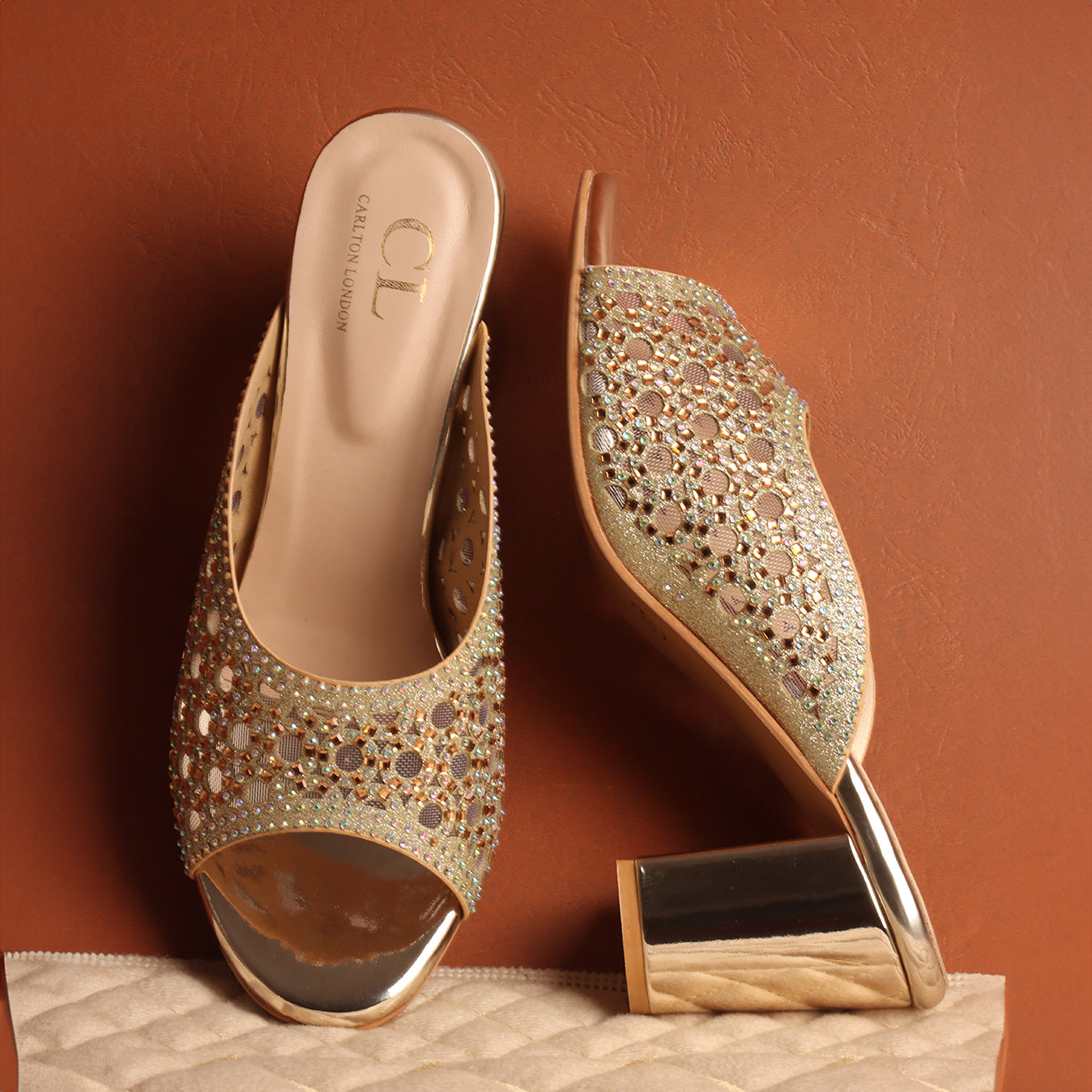 Women Embellished Block Heel Sandals