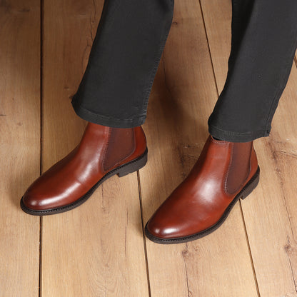 Classic Slip-On Ankle Chelsea Boots for Men