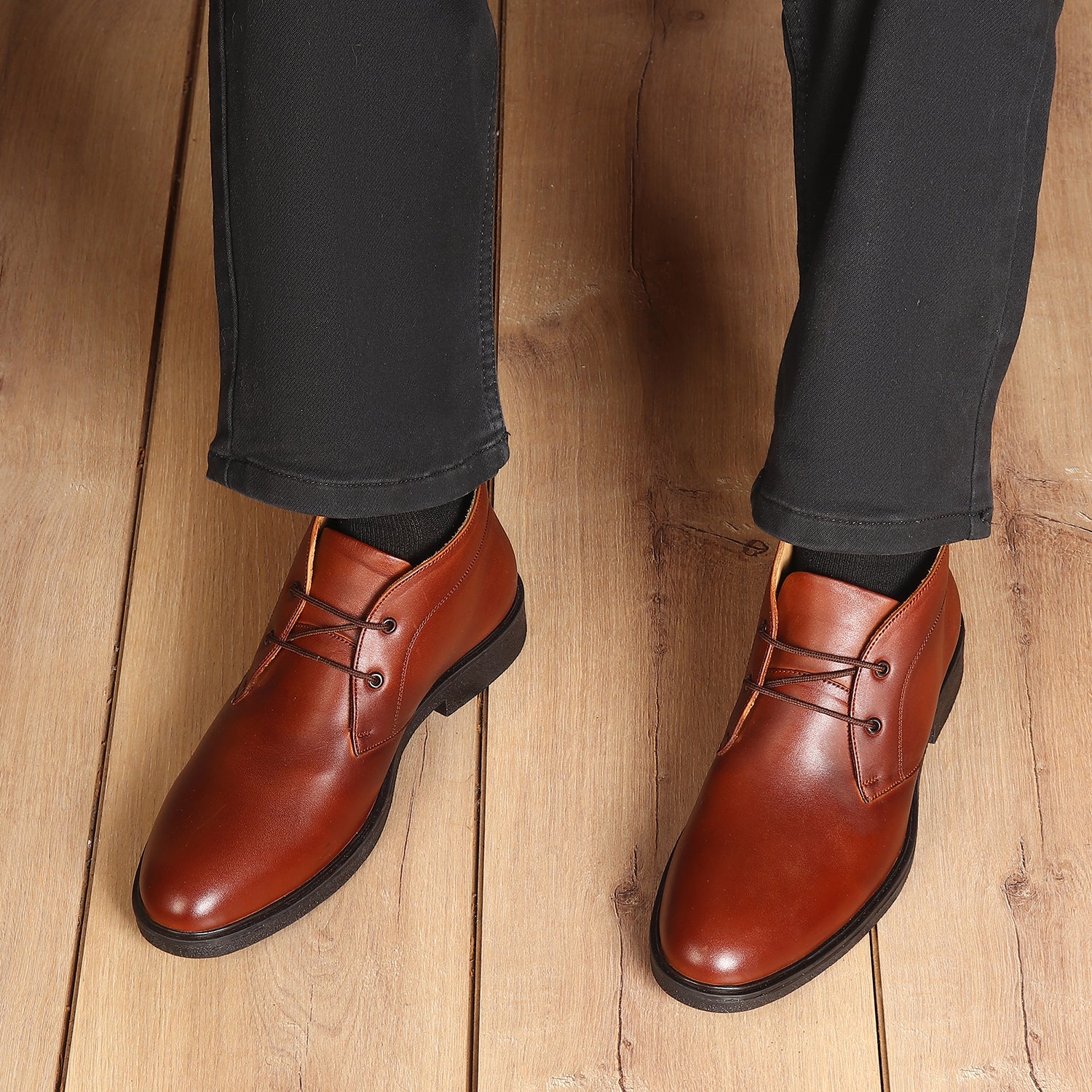 Formal Lace-Up Ankle Boot for Men