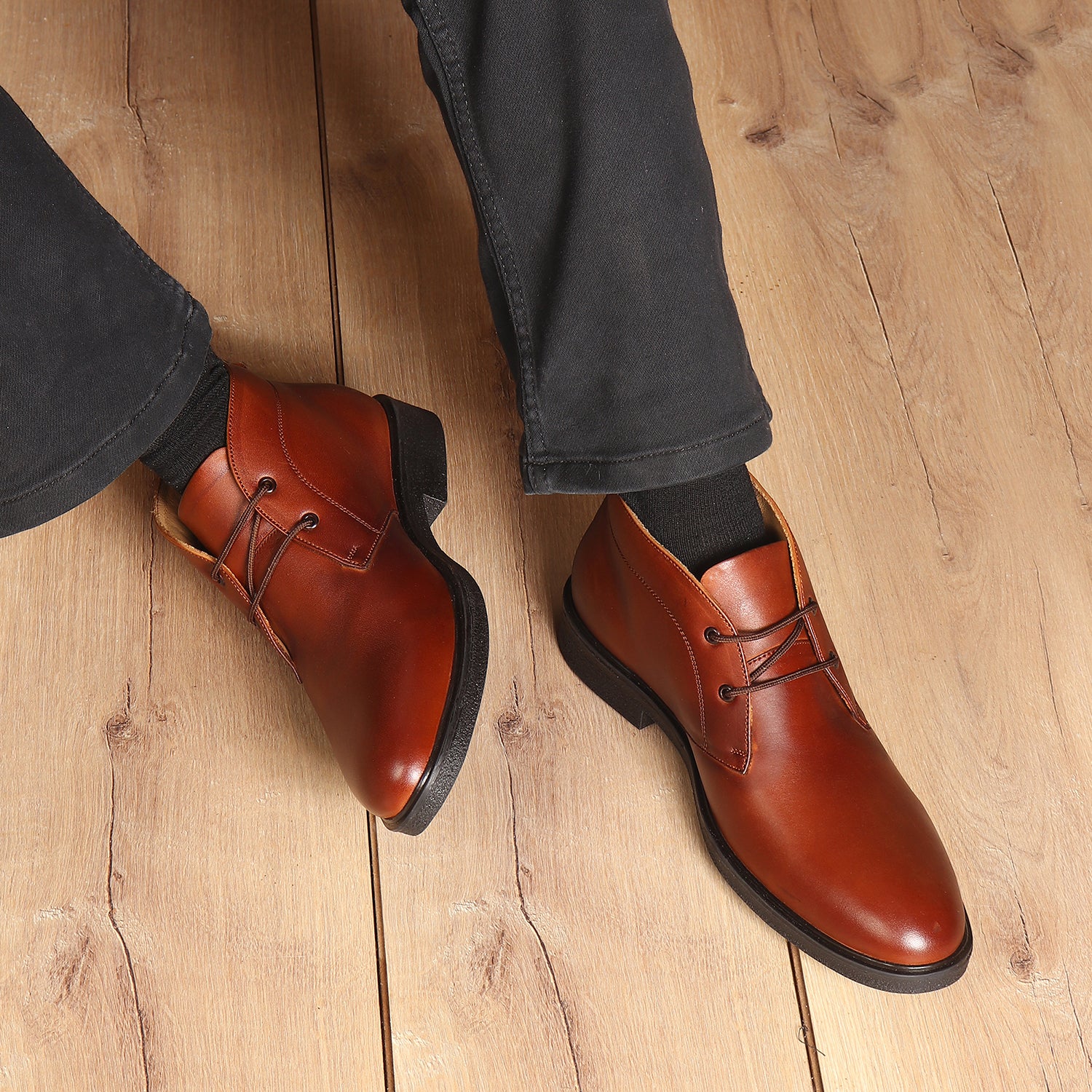 Formal Lace-Up Ankle Boot for Men