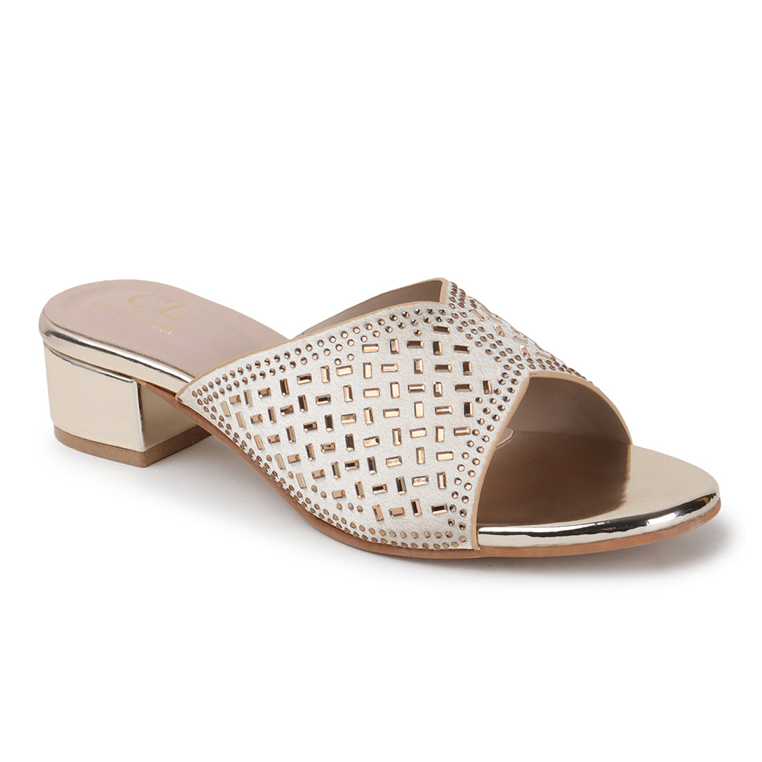 Women Embellished Block Heel Sandals