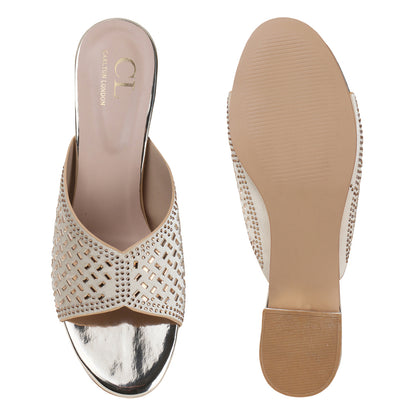 Women Embellished Block Heel Sandals