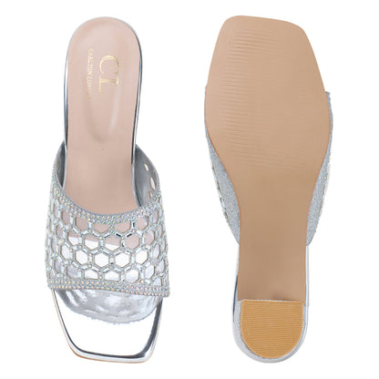 Women Embellished Block Heel Sandals