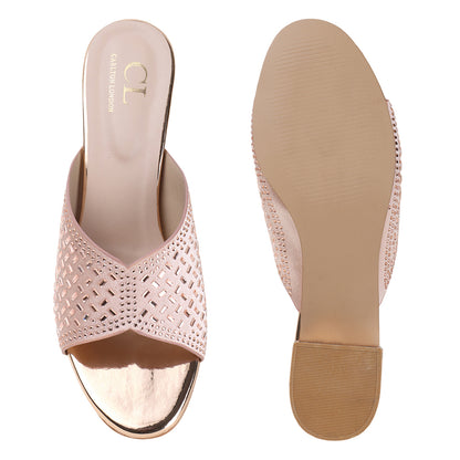 Women Embellished Block Heel Sandals