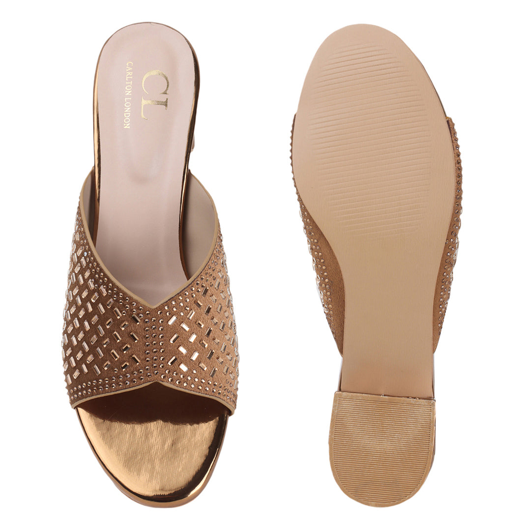 Women Embellished Block Heel Sandals