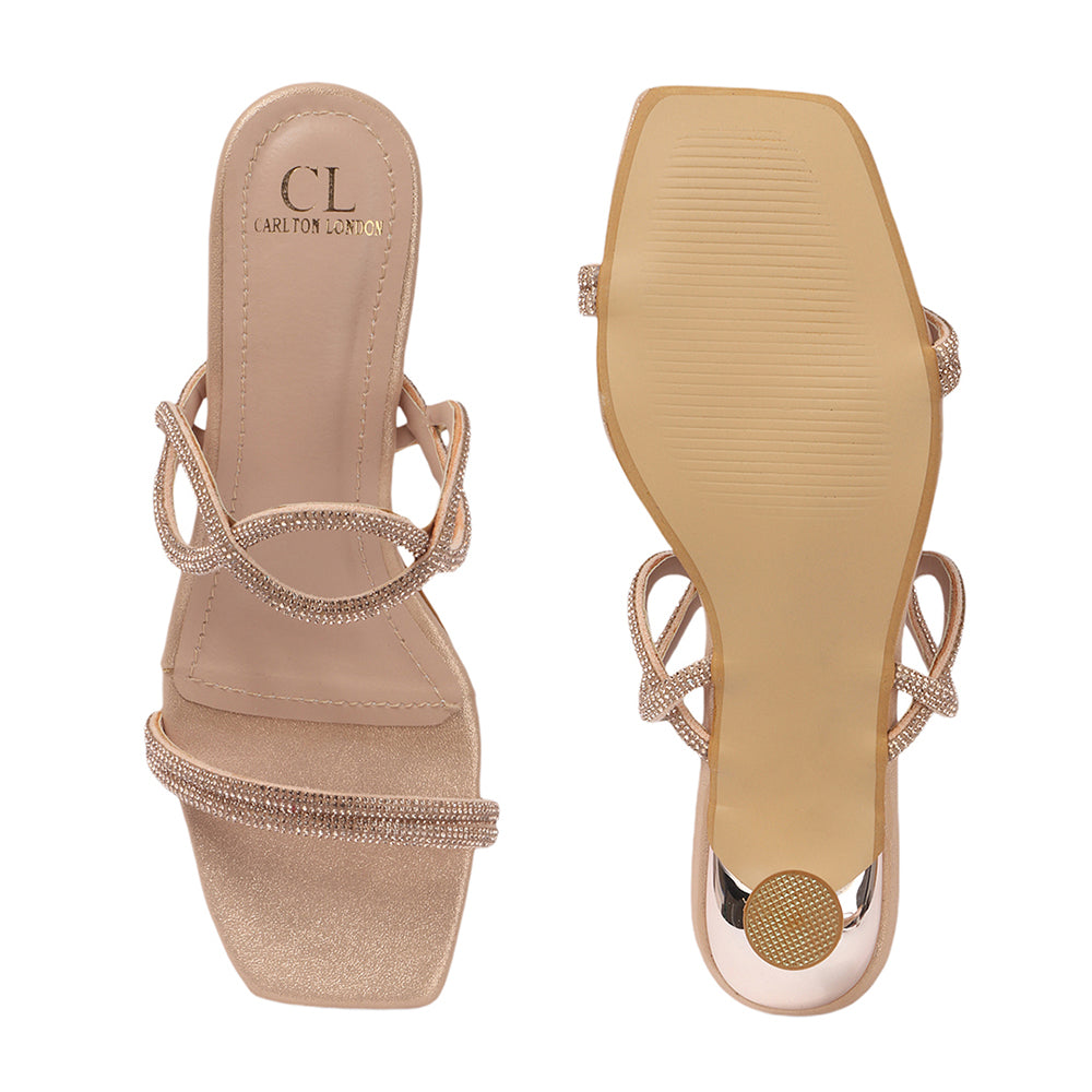 Women Embellished Party Kitten Sandals