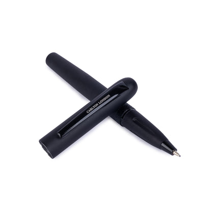 Carlton London Black Matte Ball Pen  Minimalist Executive Writing Pen with Smooth Ink &amp; Clip  Fine