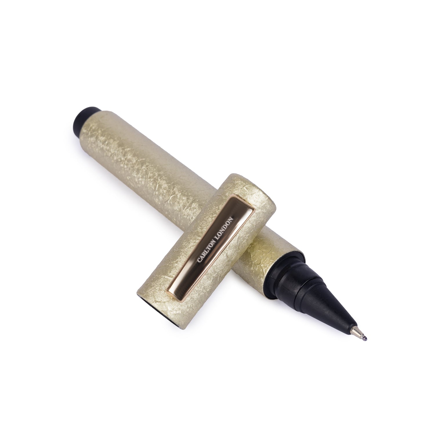 Carlton London Classic Gold Ball Pen  Premium Metallic Executive Writing Pen with Fine Tip &amp; Clip