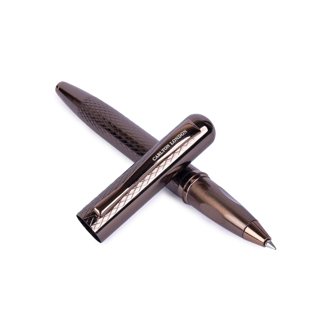 Carlton London Rose Gold Metallic Ball Pen  Elegant Executive Writing Pen with Clip  Smooth Ink