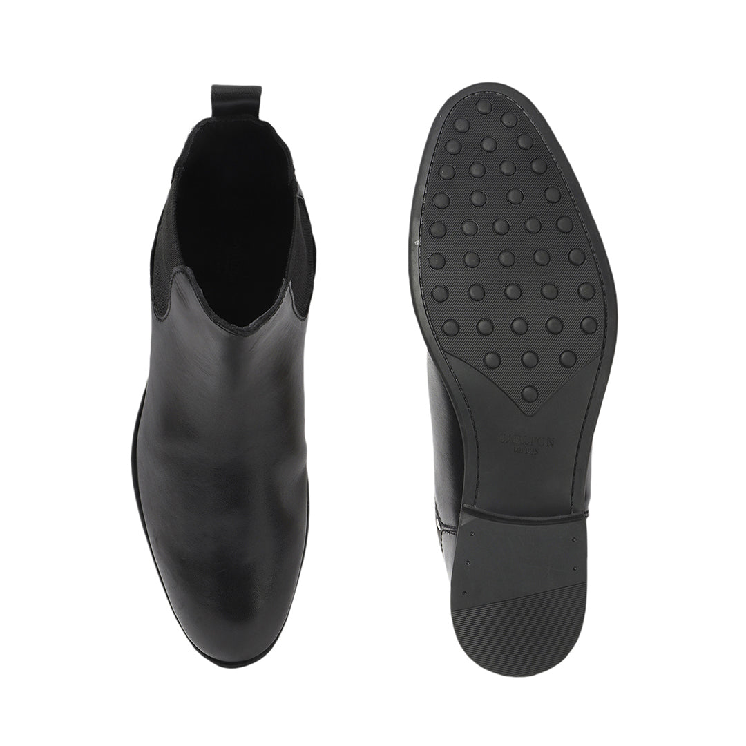 Elegant Classic Leather Ankle Chelsea Boots for Men