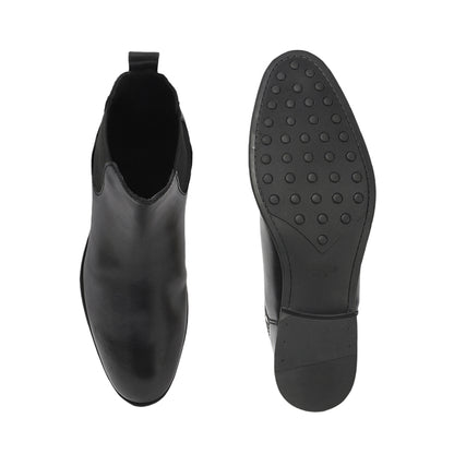 Elegant Classic Leather Ankle Chelsea Boots for Men