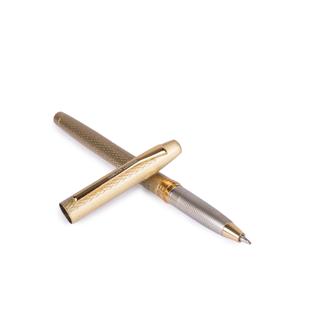 Carlton London Gold Metallic Ball Pen  Premium Executive Writing Pen with Fine Tip &amp; Clip  Smooth