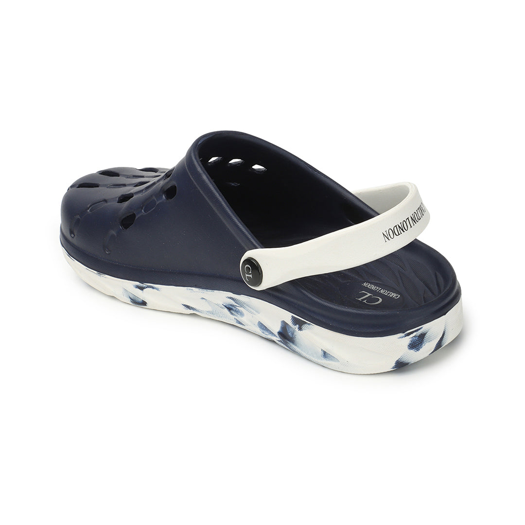 Men Perforated Comfort Clogs with Contrasting Strap