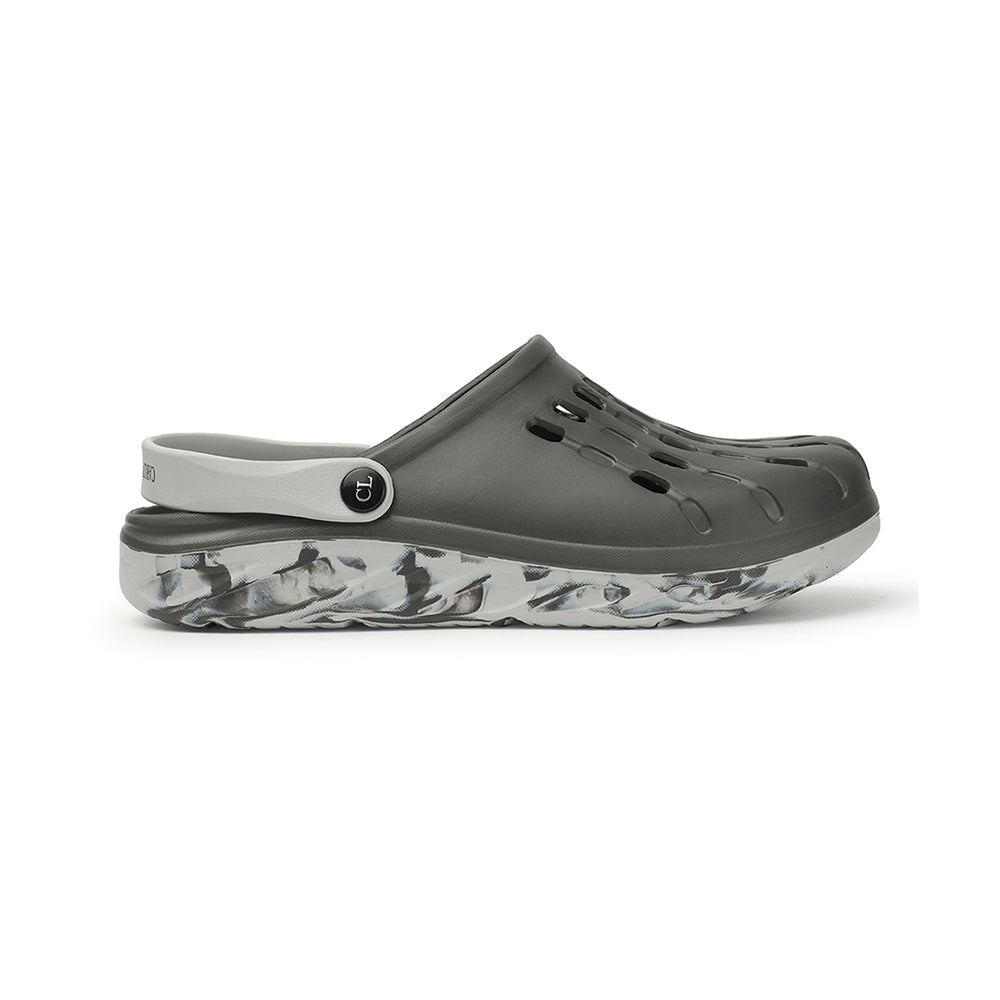 Men Perforated Comfort Clogs with Contrasting Strap