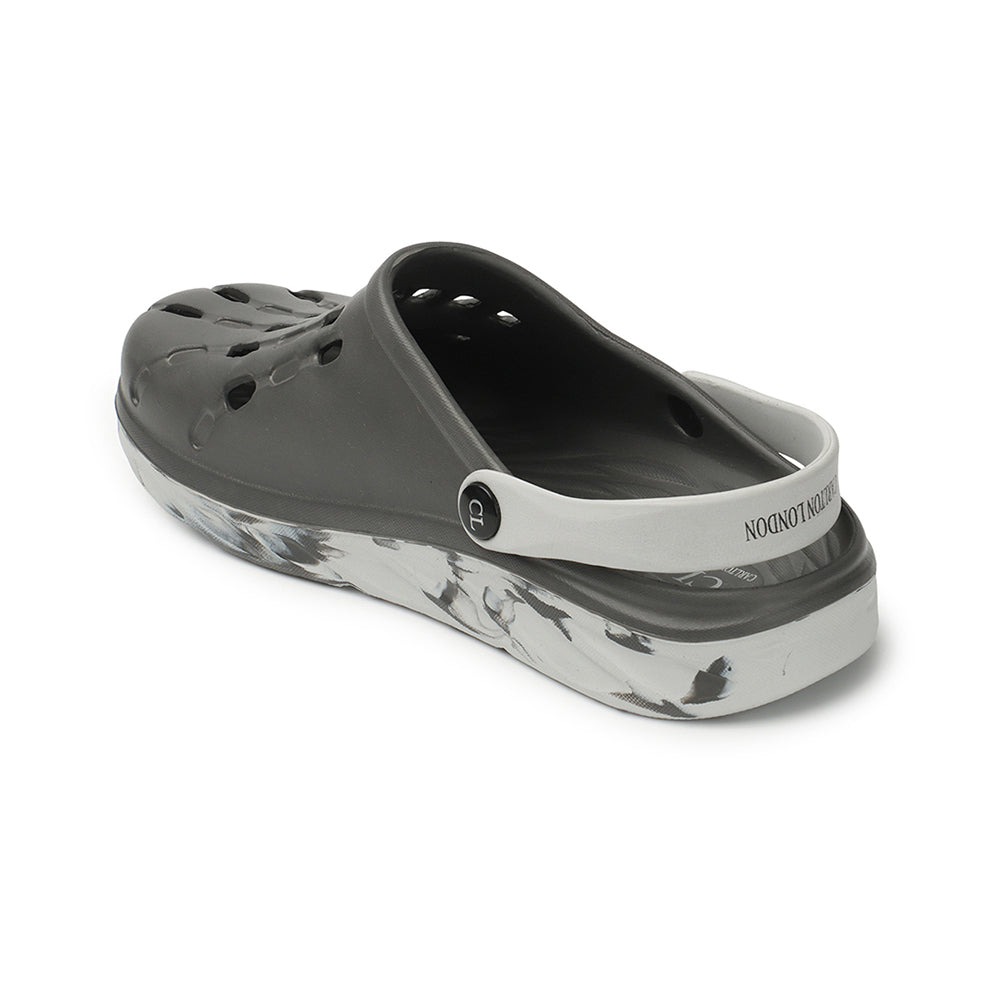 Men Perforated Comfort Clogs with Contrasting Strap