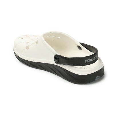 Men Two Tone Perforated Back Strap Clogs