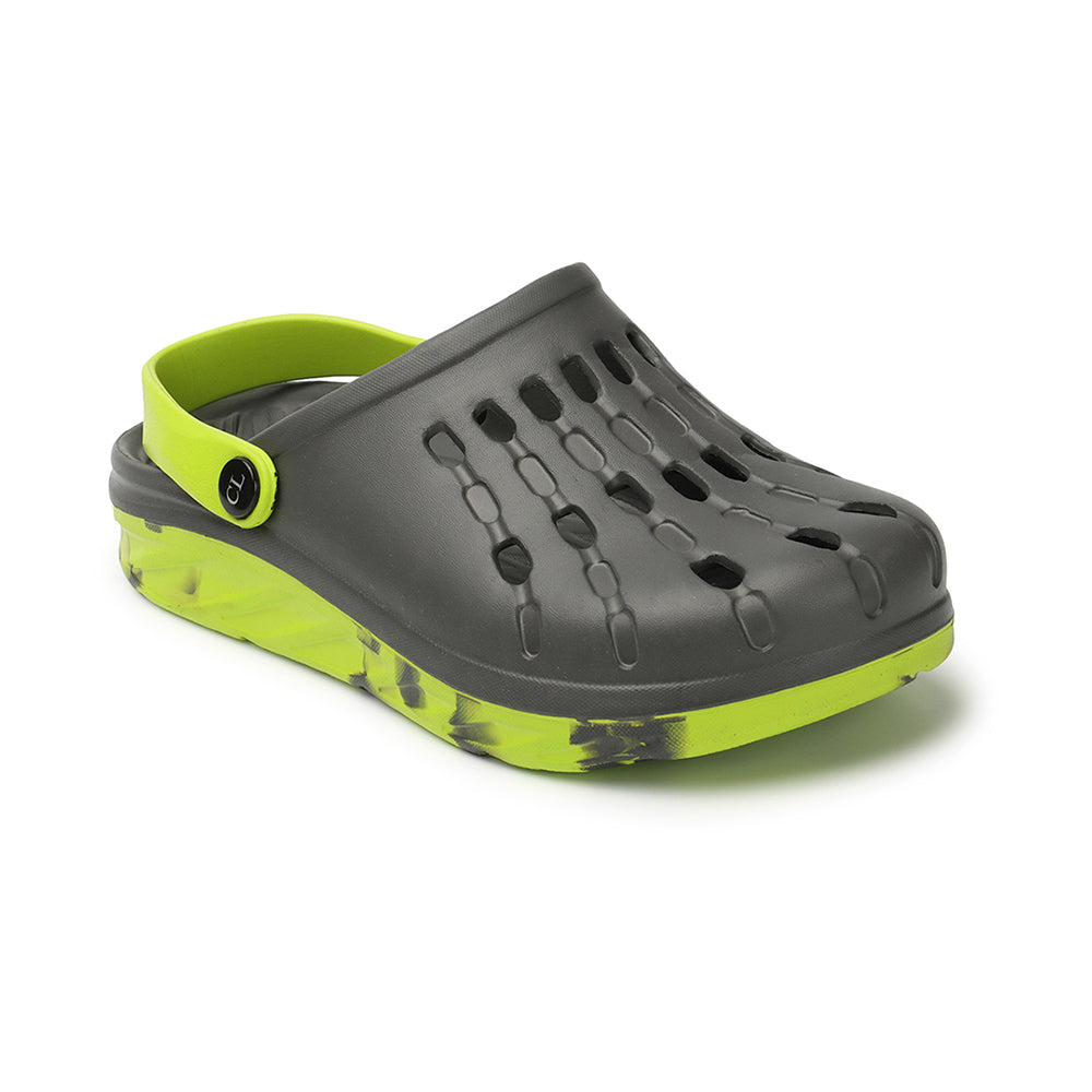 Men Perforated Comfort Clogs with Contrasting Strap