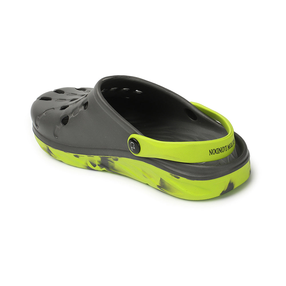 Men Perforated Comfort Clogs with Contrasting Strap